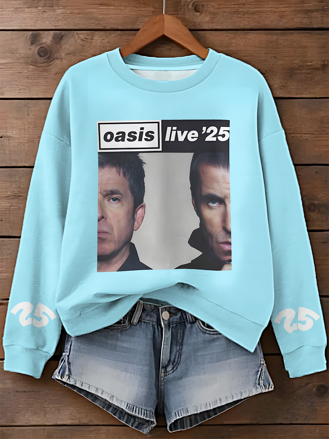 Oasis 2025 Tour Printed Long Sleeve Casual Top