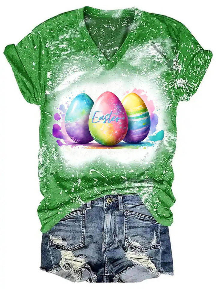 Women's Easter Egg Print Top