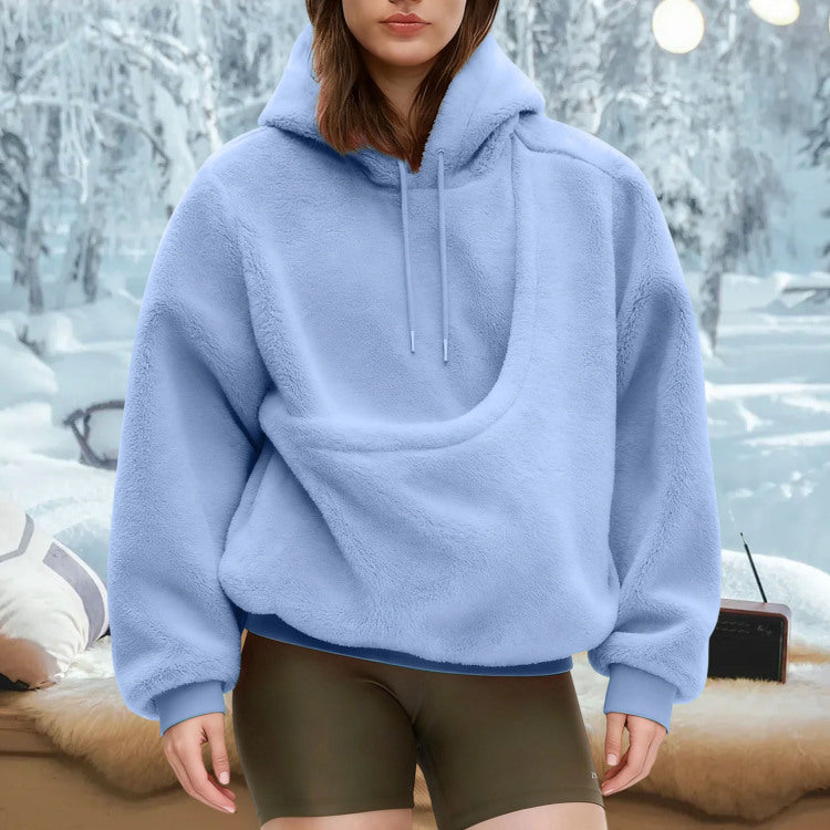 Pet Carrier Hoodie Fuzzy Solid Color Puppy Kitten Cat Holder Carriers Hoodies with Pocket for Home Sofa upgrade