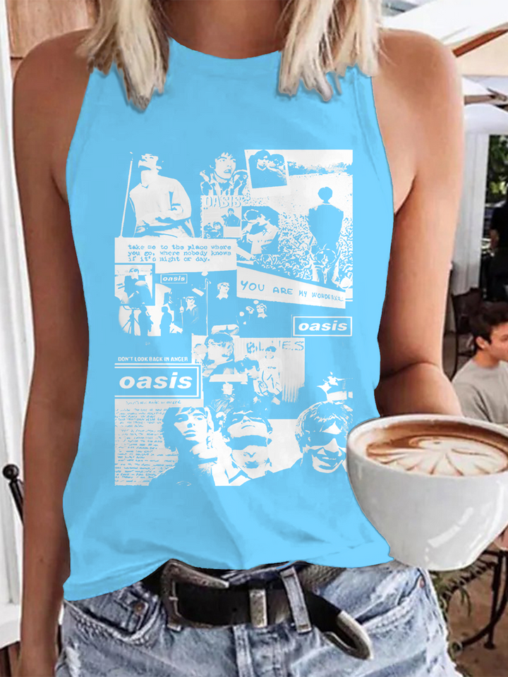 Oasis 2025【 Print Casual Sleeveless Top
