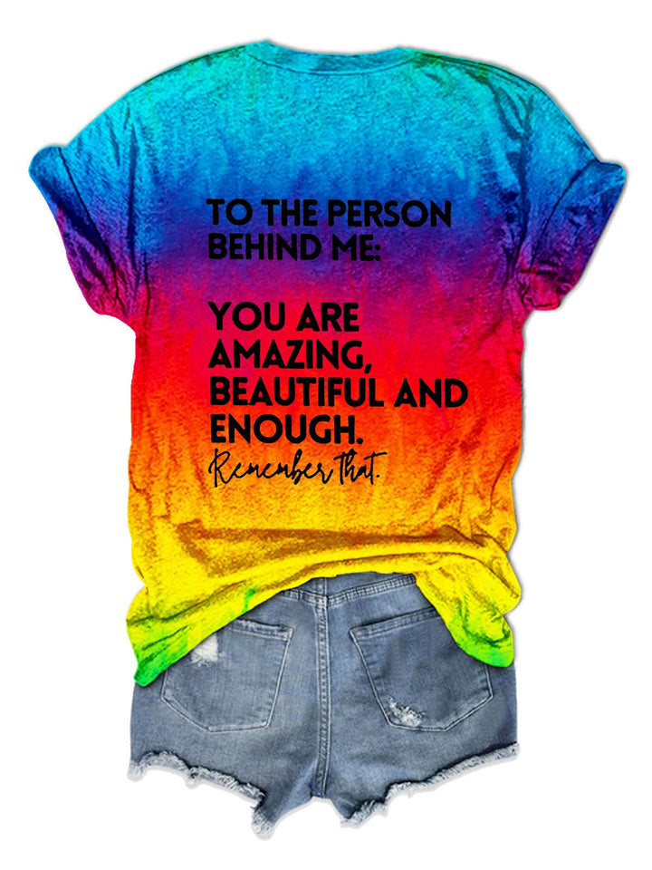 You Are Amazing Beautiful And Enough Print Top