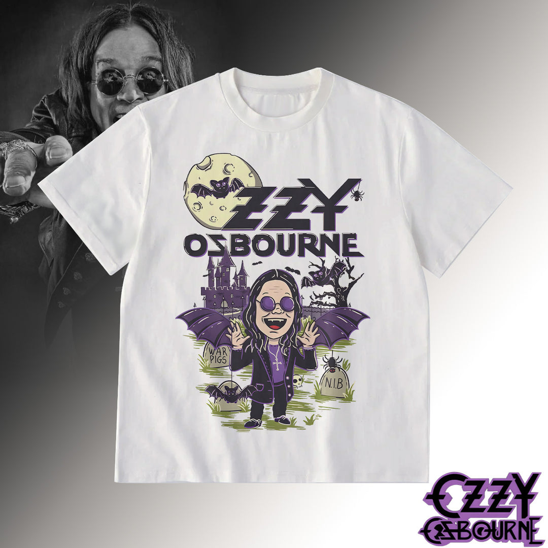 Ozzy Osbourne Crew Neck Cotton T-shirts