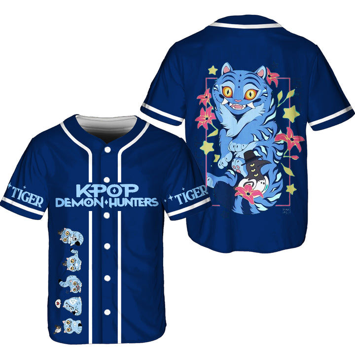 Demon Hunter Cute Tiger Baseball Jersey