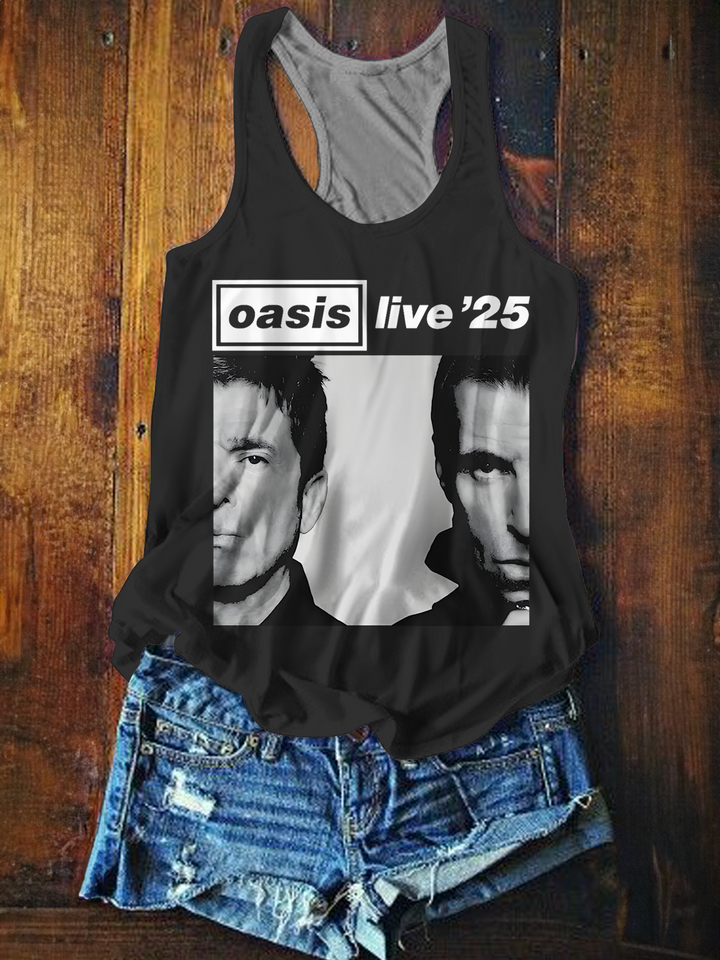 Oasis 2025 Tour Printed Casual Tank Top