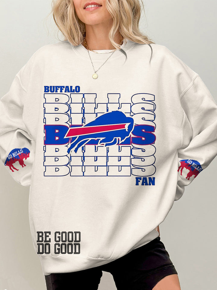 Buffalo Bills Football Printed Long Sleeve Casual Top