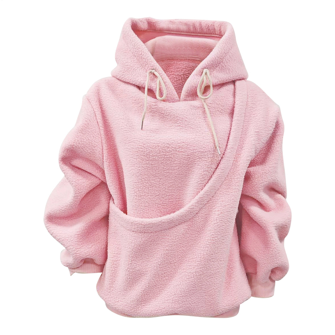 Pet Carrier Hoodie Fuzzy Solid Color Puppy Kitten Cat Holder Carriers Hoodies with Pocket for Home Sofa upgrade