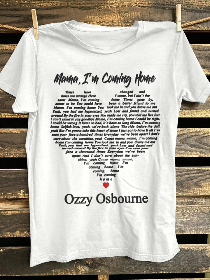 No More Tour Ozzy Osbourne Print Crew Neck T-shirt