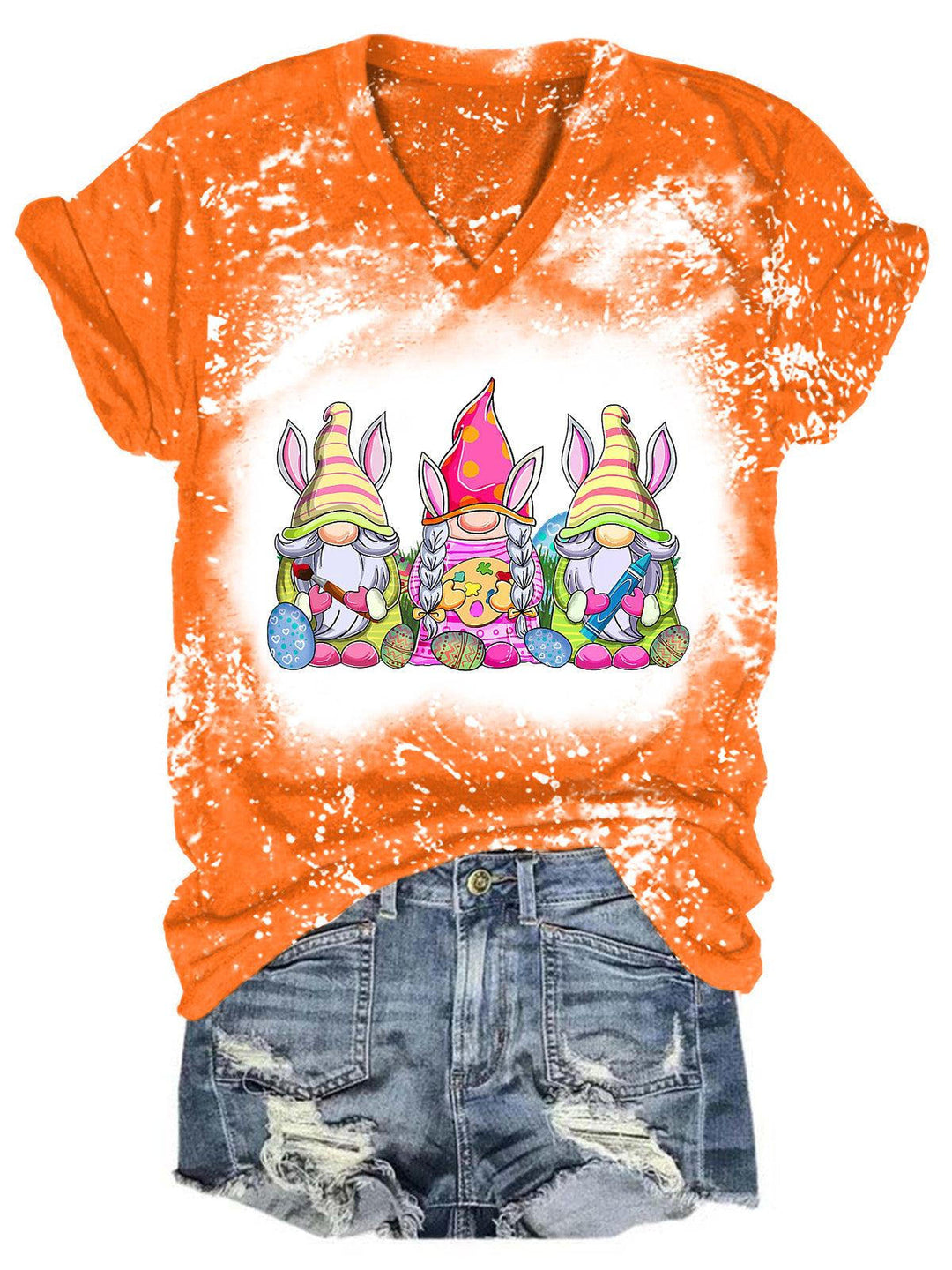 Women's Gnome Easter Short Sleeve Top