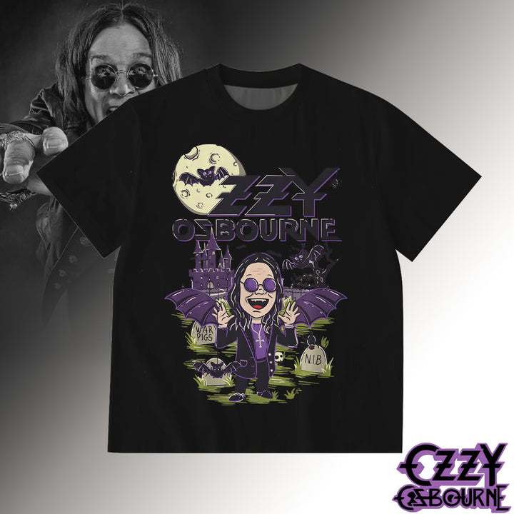 Ozzy Osbourne Crew Neck Cotton T-shirts
