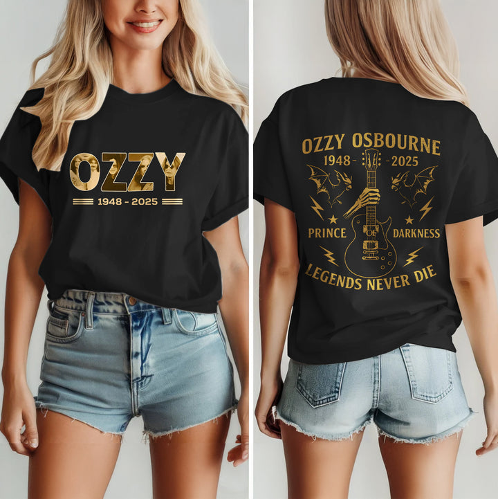 In Memory of Ozzy Osbourne Unisex Cotton Crew Neck T-shirt