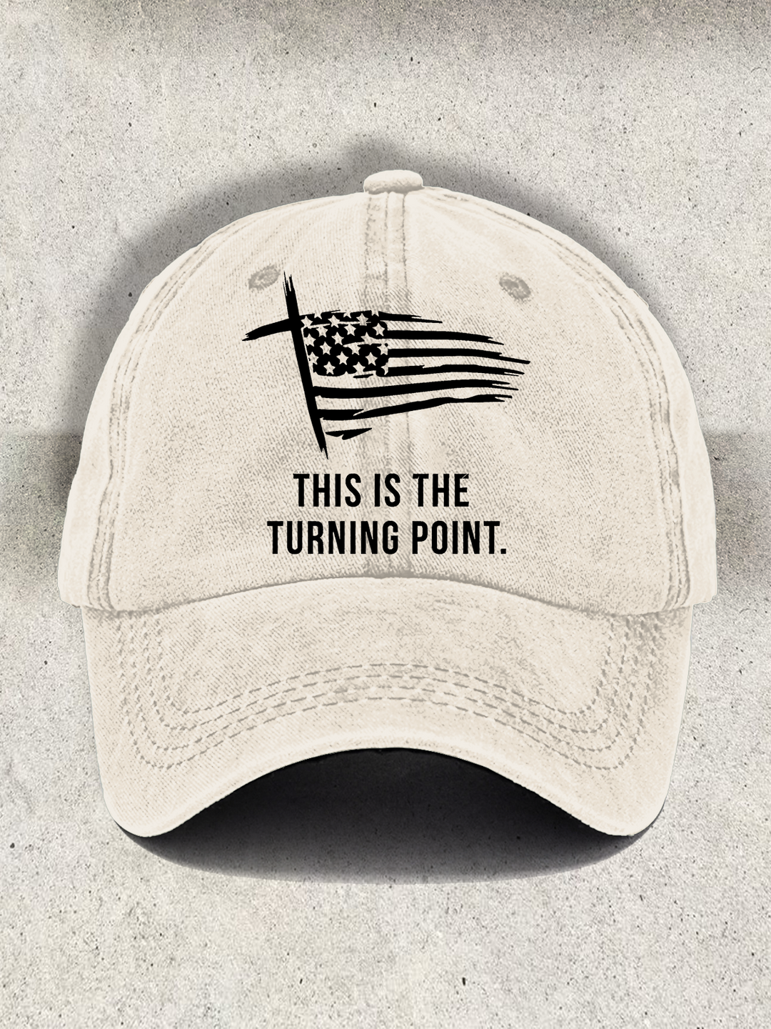 American Flag Cross Printed Baseball Cap