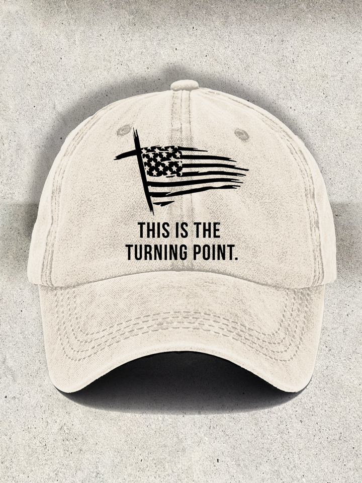 American Flag Cross Printed Baseball Cap