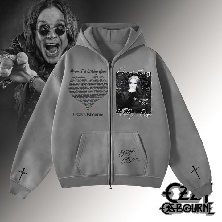 Ozzy Osbourne Zippered Sweatshirt Jacket