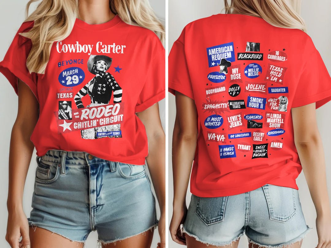 Beyonce Cowboy Carter Tour Crew Neck T-shirt
