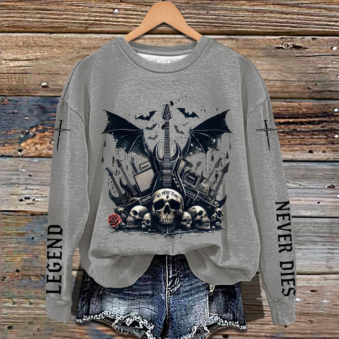 Ozzy Osbourne Legend Printed Long Sleeve Casual Top