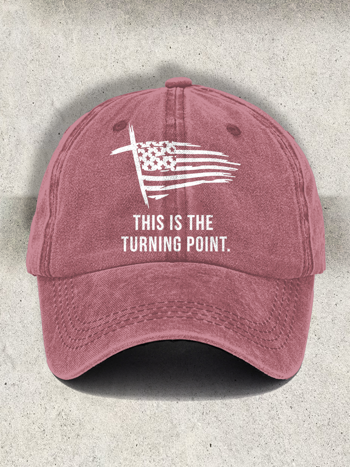 American Flag Cross Printed Baseball Cap