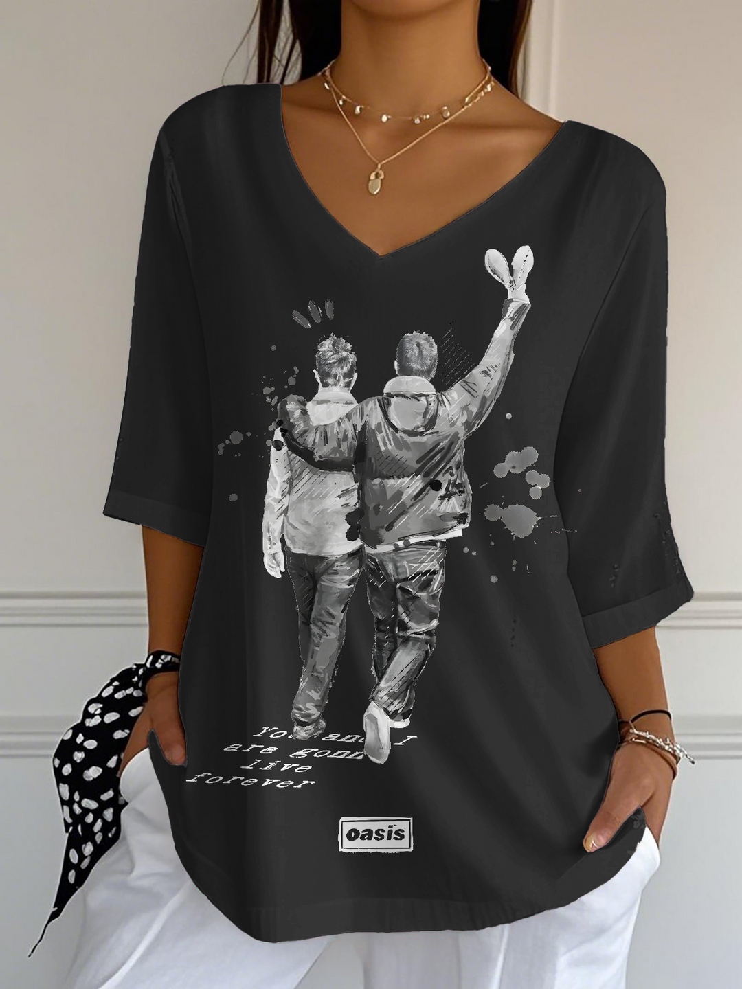 Oasis 2025 Tour Ladies Loose Short Sleeve T-shirt