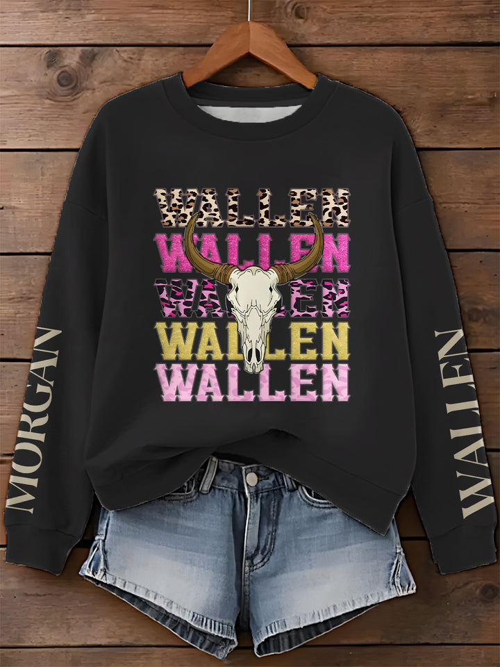 Morgan Wallen Printed Long Sleeve Casual Top