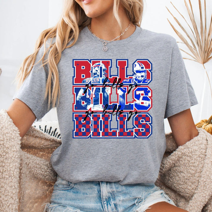Josh Allen 17 MVP Buffalo Football Crew Neck T-shirt