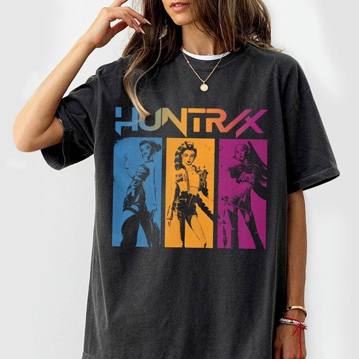 Huntrix Kpop Demo Movie Vintage Print Retro T-shirt