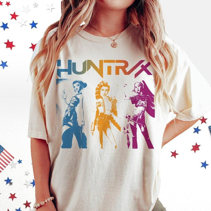 Huntrix Kpop Demo Movie Vintage Print Retro T-shirt