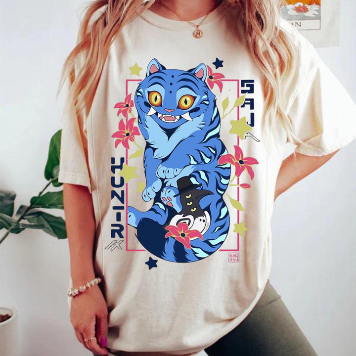 Huntrix Kpop Demo Movie Vintage Print Retro T-shirt