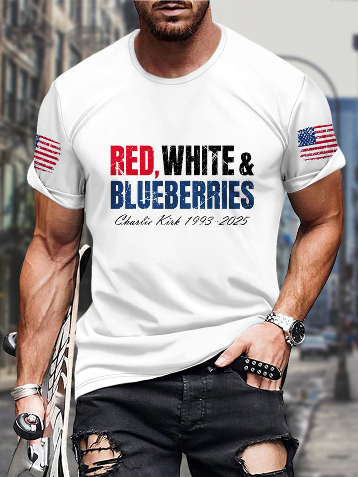 Freedom Charlie Kirk Round Neck Short Sleeve Men's T-shirt
