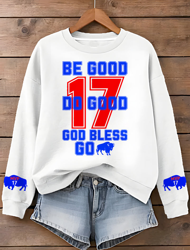 Be Good Do Good Go Bills Long Sleeve Casual Top