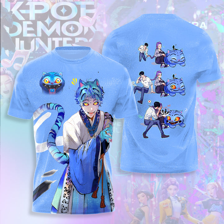 Derpy Tiger Demon Hunters Crew Neck T-shirt