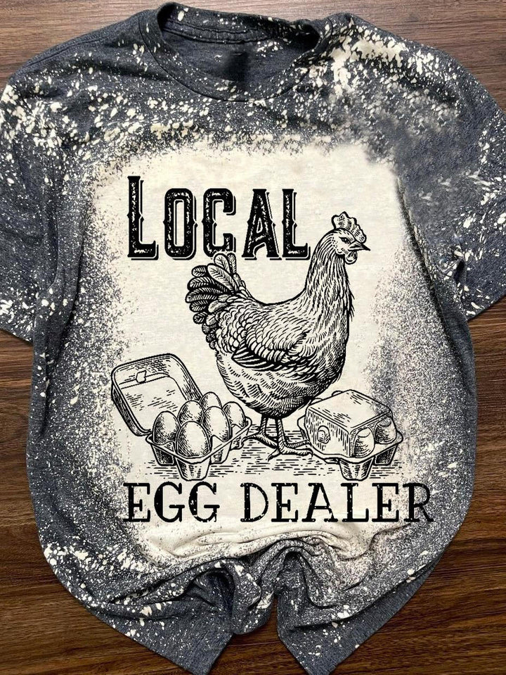 Local Eggs Chicken Crew Neck T-Shirt