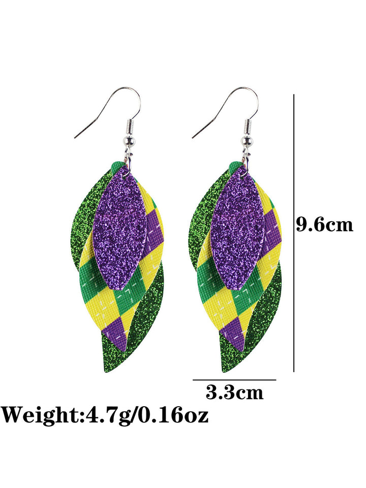 Mardi Gras Holiday Earings